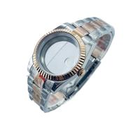 Hyuwdai 1 Uds 36mm 40mm plata oro rosa NH34 NH35 NH36 NH38 NH39 NH70 NH72 ETA2824 PT5000 caja de reloj con fecha de cristal de zafiro(C1 Glass Case Back,36mm ETA2824 PT5000)