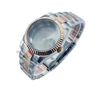 Hyuwdai 1 Uds 36mm 40mm plata oro rosa NH34 NH35 NH36 NH38 NH39 NH70 NH72 ETA2824 PT5000 caja de reloj con fecha de cristal de zafiro(C1 Steel Case Back,36mm NH34 NH35 NH36)