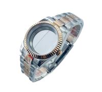 Hyuwdai 1 Uds 36mm 40mm plata oro rosa NH34 NH35 NH36 NH38 NH39 NH70 NH72 ETA2824 PT5000 caja de reloj con fecha de cristal de zafiro(C2 Glass Case Back,40mm ETA2824 PT5000)