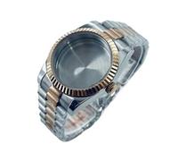 Hyuwdai 1 Uds 36mm 40mm plata oro rosa NH34 NH35 NH36 NH38 NH39 NH70 NH72 ETA2824 PT5000 caja de reloj con fecha de cristal de zafiro(A2 Steel Case Back,36mm ETA2824 PT5000)
