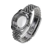 Hyuwdai 1 Uds. Caja de reloj de acero 316l con cristal de zafiro de 36mm y 39mm y correa for movimiento automático Nh35a Nh36 Nh34(3,36mm)