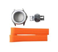 Hyuwdai 1 Uds. Caja de reloj NH35 de 42MM, caja de reloj de acero inoxidable 316L NH35 NH38 NH70, ajuste de movimiento, esfera de 32mm con correa de goma(A10)
