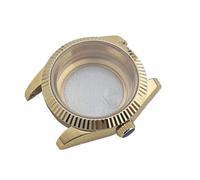 Hyuwdai Caja de reloj de 39mm, 8285, lupa plana, caja de cristal de zafiro, piezas de reloj adecuadas, movimiento 8285, 1 Uds.(Gold)