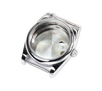 Hyuwdai Caja de reloj impermeable de acero 316, cristal de zafiro con borde redondeado, diseño pulido, 36mm, 316, resistente al agua, for movimiento Nh35a, Nh36, NH34, Skx007, 1 Uds.(2,39mm)