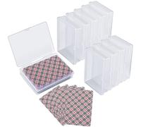 Hyxodjy 16 Piezas Caja de Plástico Transparente,Cajas de Cartas de Juego Estuche para Tarjetas Coleccionables Organizador Transparente de Almacenaje de Tarjetas (9,5x6,5x2,6 cm),222H0139