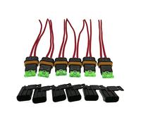 HYXUAN Portafusibles ATO/ATC de estilo de hoja resistente a la intemperie para automóviles/marinos con cubierta 12 AWG 30A 6 unidades