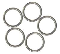 HYXXYY Anillos de acero inoxidable 304 de soldadura sin costuras, junta tórica de metal de 2.8 pulgadas, anillo multiusos sólido resistente para manualidades, 6 mm x 60 mm, paquete de 5