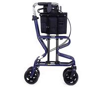 HYY-AA 4 andador de ruedas, plegable for trabajo pesado cesta de la compra con el marco del asiento Andadores Cochecito Vespa, Rueda Andador