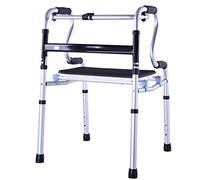 HYY-AA Ancianos sin ruedas Walker Caminar Caminar soporte del marco de lesionados con asiento Placa de cuatro patas Bastón antideslizante bastón con el Hospital