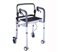 HYY-AA Caminar Walker discapacitados Ayudas Silla de bastón de ancianos apoyabrazos Cuatro pies antideslizante bastón con el Hospital