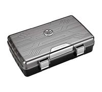 HYY-YY Alta gama Super Light Gadget Excelente negro y plateado LDPE portátil Cigarro caso titular Viaje W/Negro caja de regalo CH-3001 (Color: Plata)