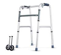 HYY-YY Ancianos asistida Walker con la polea y la silla Sentado Junta de cuatro patas con Walker Miembro Inferior Formación de cuatro patas Bastón antideslizante bastón con el Hospital (Color: B)