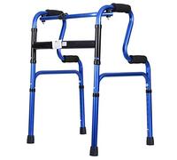 HYY-YY Andador de aluminio de peso ligero plegable Walker Compatible with mayores antideslizante bastón con el Hospital (Color: Marrón) (Color : Blue)