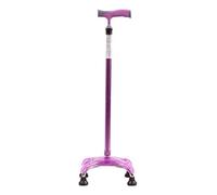 HYY-YY Bastón de caminante antideslizante telescópica antideslizante Caminar andadores de cuatro patas Caminar del Viejo palillo ¡Con el Hospital (Color: Azul) (Color : Purple)