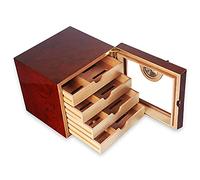 HYY-YY Madera Humidor Cigar Caja Gabinete Portátil Cigar Caso Higrómetro Cigarro Humidor Caja para Viaje Capacidad Aproximadamente 75 Cigarros
