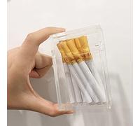 HYY-YY Nuevo caja de cigarrillos de acrílico de acrílico de moda sostiene 20 cigarrillos cajas de cigarros cajas portátiles hombre mujer (Color : 10.7x6.5x2cm)