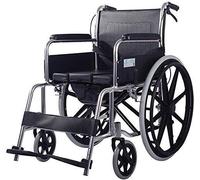 HYY-YY Silla de ruedas de aleación de aluminio, silla de ruedas plegable, con inodoro, scooter, rotación del 360%, compatible con la multitud: ancianos, discapacitados (105 × 64 × 90 cm)