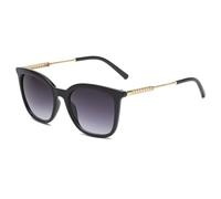 HYYZZC Gafas de sol clásicas para mujer y hombre, estilo vintage, montura de aleación, estilo retro, color negro, 1 unidad.