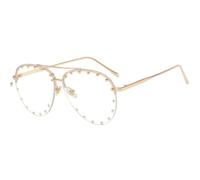 HYYZZC Gafas de sol con diamantes de imitación para mujer, modernas, con degradado de metal, poligonales, sin montura, para exteriores, con protección solar, transparentes, de una pieza.