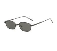HYYZZC Gafas de sol con montura de metal retro, lentes UV400, unisex, estilo punk, para hombres y mujeres, color negro, 1 unidad.