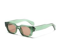 HYYZZC Gafas de sol cuadradas de color caramelo de moda para mujer, tonos de tendencia UV400 para ir de compras, viajar, fiesta en la playa, ciclismo, té verde, talla única