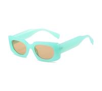 HYYZZC Gafas de sol cuadradas de color gelatina para mujer, estilo retro, transparentes, con degradado oceánico, con protección UV400, para hombre, color champán, talla única.