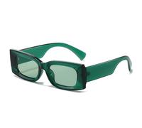 HYYZZC Gafas de sol cuadradas de moda populares para mujer, color caramelo, estilo retro degradado, para hombre, con protección UV400, color verde, talla única