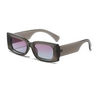 HYYZZC Gafas de sol cuadradas de moda populares para mujer, color caramelo, estilo retro degradado, para hombre, con protección UV400, en gris, morado y azul, talla única.