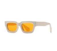 HYYZZC Gafas de sol cuadradas de moda UV400 para mujer, lentes transparentes con degradado oceánico, estilo vintage, estilo punk, color morado y naranja, talla única.