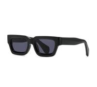 HYYZZC Gafas de sol cuadradas de moda UV400 para mujer, lentes transparentes con degradado oceánico, estilo vintage, estilo punk, morado y naranja, color negro y gris, talla única.
