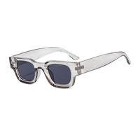 HYYZZC Gafas de sol cuadradas estilo punk retro para hombre y mujer, modernas, color gris gelatina, con protección UV400, talla única.