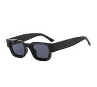 HYYZZC Gafas de sol cuadradas estilo punk retro para hombre y mujer, modernas, color gris gelatina, con protección UV400, color negro y gris, talla única.