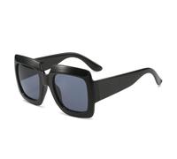 HYYZZC Gafas de sol cuadradas extragrandes con diseño de leopardo para mujer, con degradado, a la moda, con protección UV400, para deportes al aire libre, color negro y gris, talla única