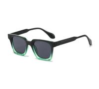 HYYZZC Gafas de sol cuadradas retro para hombre, modernas, con protección UV400, estilo punk, color verde, talla única.