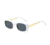 HYYZZC Gafas de sol cuadradas vintage con doble puente para hombre y mujer, con degradado, efecto espejo, UV400, en tendencia, en azul, amarillo, gris y rojo, talla única.