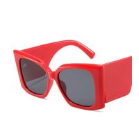 HYYZZC Gafas de sol de montura grande y patas anchas para mujer, gafas de sol para exteriores resistentes a los rayos UV, gafas de sol gigantes para hombre con protección UV400, C6Red