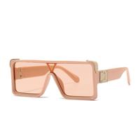 HYYZZC Gafas de sol de una pieza de moda para mujer, estilo steampunk, estilo retro punk, con protección UV400, color naranja, talla única.