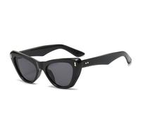 HYYZZC Gafas de sol estilo ojo de gato con remaches retro para hombre, modernas, en tonos naranja y azul, con protección UV400, para mujer, en negro y gris, talla única.