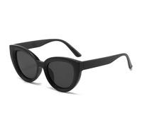 HYYZZC Gafas de sol estilo ojo de gato de gran tamaño para mujer, color caramelo, con protección UV400, estilo retro, para exteriores, color negro y gris, talla única.