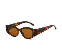 HYYZZC Gafas de sol estilo ojo de gato para mujer, modernas, en tonos azul y naranja, con protección UV400, para hombre, con degradado, color leopardo, talla única.