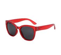 HYYZZC Gafas de sol polarizadas Cateye de moda para mujer, gafas de sol extragrandes con protección UV400, estilo retro, lentes grises 004