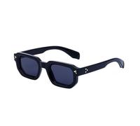 HYYZZC Gafas de sol polarizadas rectangulares de moda para hombre y mujer, para conducir, C1, negro y gris