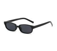 HYYZZC Gafas de sol polarizadas rectangulares pequeñas para hombre y mujer, lentes de sol estilo punk, estilo retro, con protección UV400, en color rojo y verde, color negro y gris, talla única.