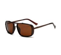HYYZZC Gafas de sol punk para hombre con protección UV400 y doble haz, color marrón