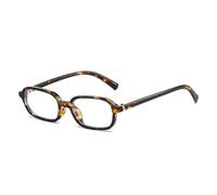 HYYZZC Gafas de sol rectangulares pequeñas estilo punk vintage de tendencia para mujer, con protección UV400, montura transparente, leopardo transparente, talla única.