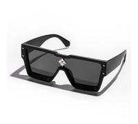 HYYZZC Gafas de sol retro negras para hombre y mujer, estilo 2, color negro, 1 unidad.