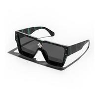 HYYZZC Gafas de sol retro negras para hombre y mujer, estilo 2, mármol verde, 1 unidad.
