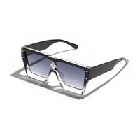 HYYZZC Gafas de sol retro negras para hombre y mujer, estilo 2, negras y transparentes, 1 unidad.