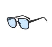 HYYZZC Gafas de sol vintage de gran tamaño para mujer, gafas de sol retro con montura grande, gafas de estilo negro y amarillo para mujer, C