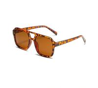 HYYZZC Gafas de sol vintage de gran tamaño para mujer, gafas de sol retro con montura grande, gafas de estilo negro y amarillo para mujer, E